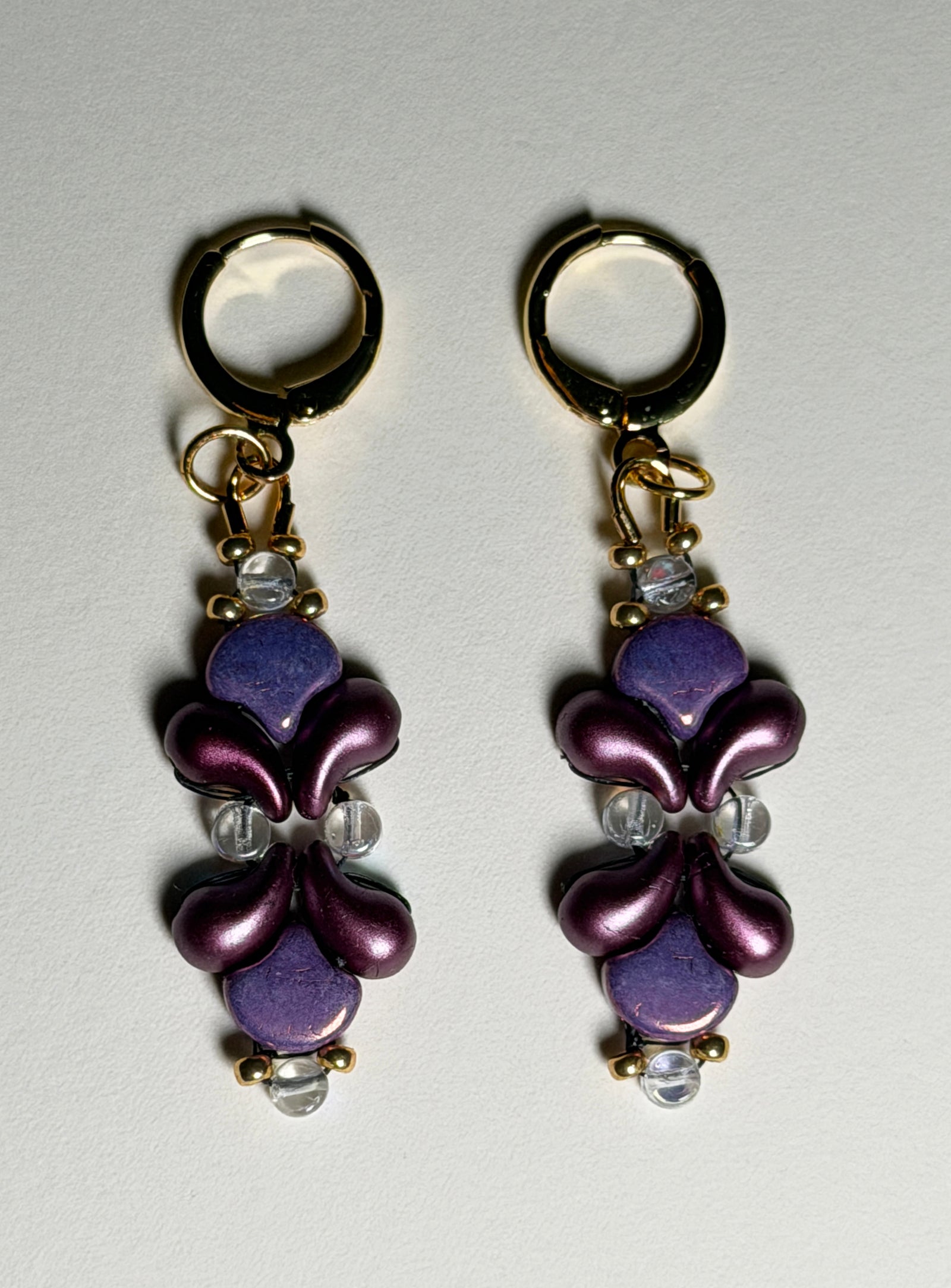 Purple Paisley Earrings
