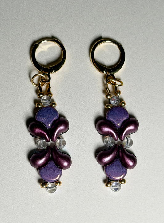 Purple Paisley Earrings