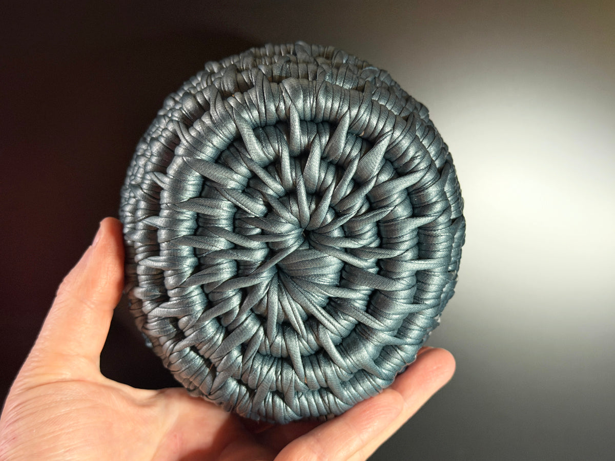 Premium Small Blue Ecoweave Basket