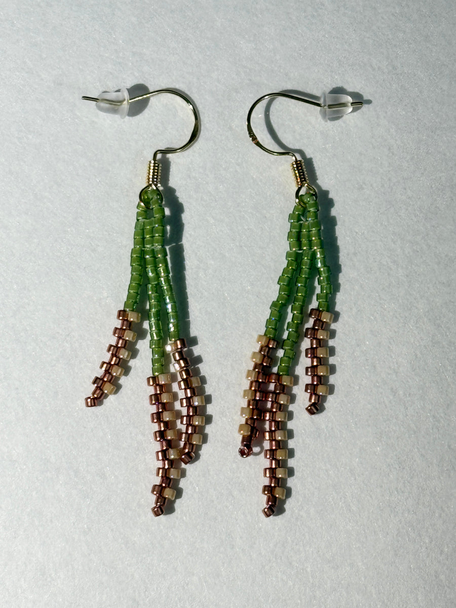 Summer Flowers Drop Style Fishhook Earring in Purple, Blue, Red, Pink or Rose Rose