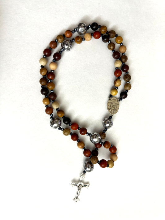 Handcrafted Wooden Bead Devotional Prayer Rosary